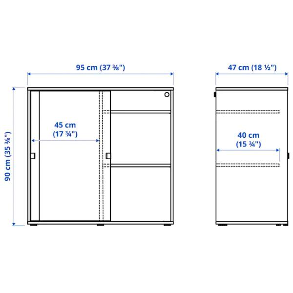 Comodă Ikea Vihals 90 x 95 x 47 / MDF / Alb photo 6