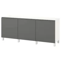 Комод Ikea Besta 74 x 180 x 42см / МДФ / Темно серый