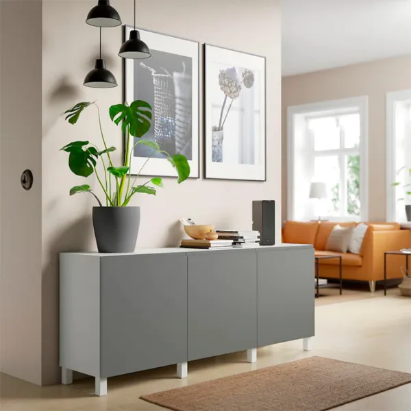 Comodă Ikea Besta 74 x 180 x 42 / MDF / Sur închis photo 2