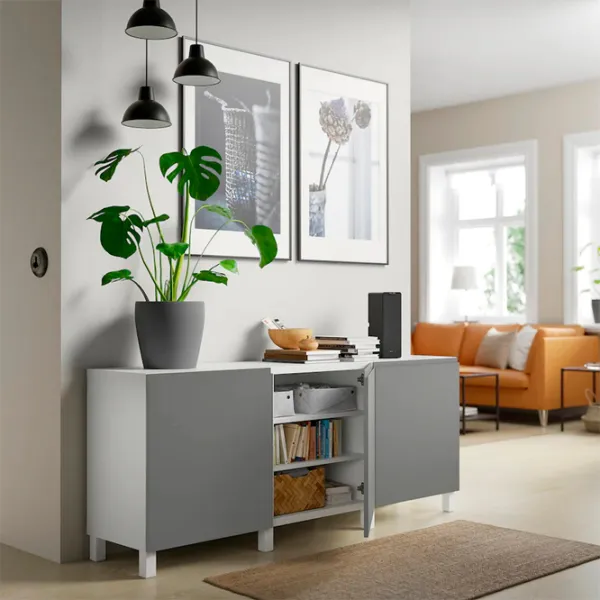 Comodă Ikea Besta 74 x 180 x 42 / MDF / Sur închis photo 3