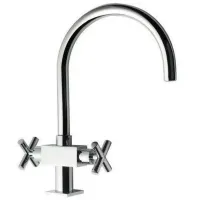 Baterie pentru bucătărie Sobime FET43 cu două pîrghii / Pivotantă / Alamă / Inox
