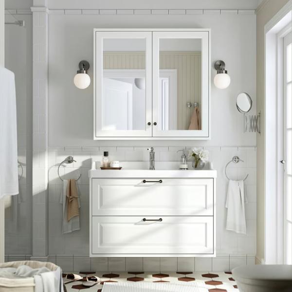 Dulap cu oglindă Ikea Tannforsen 95 x 100 x 15 / Oglindă / White photo 2 Dulap cu oglindă Ikea Tannforsen 95 x 100 x 15 / Oglindă / White photo 2