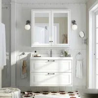 Dulap cu oglindă Ikea Tannforsen 95 x 100 x 15 / Oglindă / White photo 2