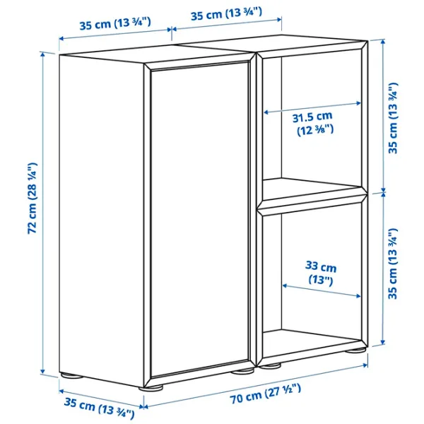 Comodă Ikea Eket 72 x 70 x 35 / MDF / Sur închis photo 5