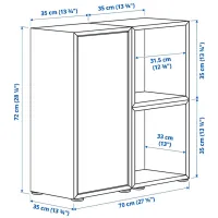 Comodă Ikea Eket 72 x 70 x 35 / MDF / Sur închis photo 5