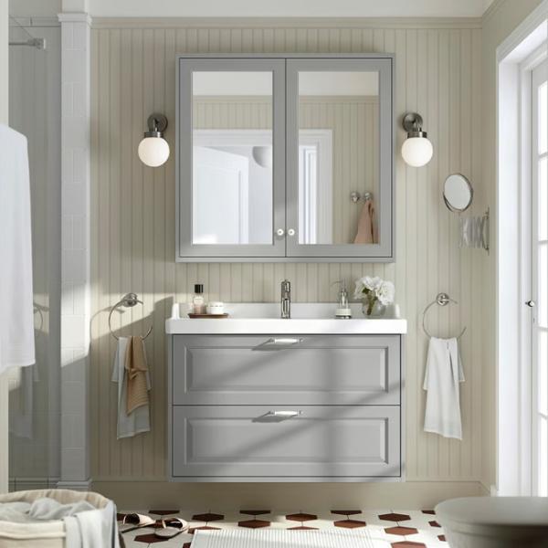 Dulap cu oglindă Ikea Tannforsen 95 x 100 x 15 / Oglindă / Grey photo 2 Dulap cu oglindă Ikea Tannforsen 95 x 100 x 15 / Oglindă / Grey photo 2