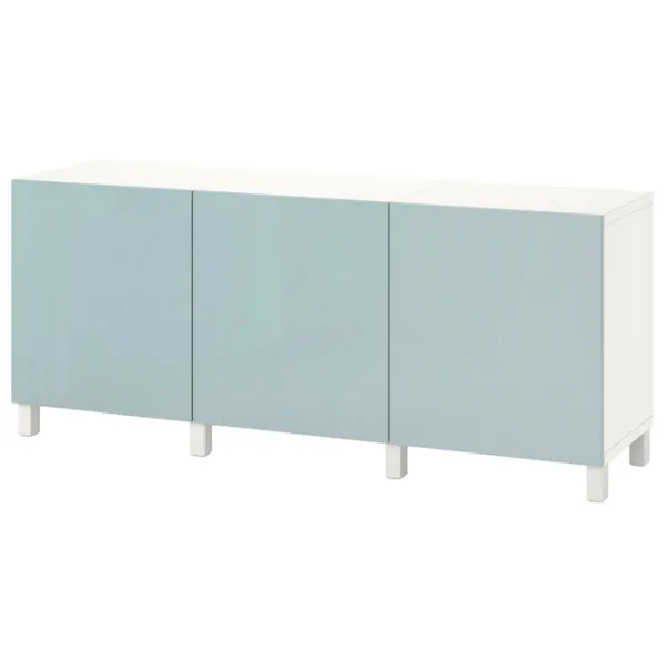 Comodă Ikea Besta 74 x 180 x 42 / MDF / Sur albastru deschis photo 1
