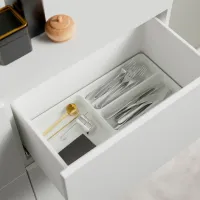 Comodă Ikea Besta 74 x 120 x 42 / MDF / Mramură bej photo 5
