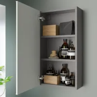 Шкаф с зеркалом Ikea Enhet 75 x 40 x 17см / Зеркало / Grey photo 3
