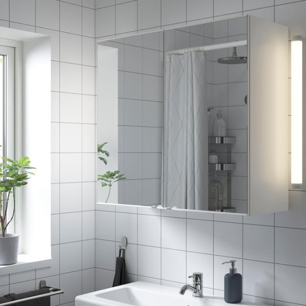 Dulap cu oglindă Ikea Enhet 75 x 80 x 32 / Oglindă / White photo 2 Dulap cu oglindă Ikea Enhet 75 x 80 x 32 / Oglindă / White photo 2