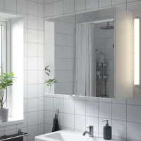 Dulap cu oglindă Ikea Enhet 75 x 80 x 32 / Oglindă / White photo 2