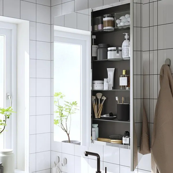 Dulap cu oglindă Ikea Lettan 95 x 80 x 15 / Oglindă / Silver photo 4 Dulap cu oglindă Ikea Lettan 95 x 80 x 15 / Oglindă / Silver photo 4