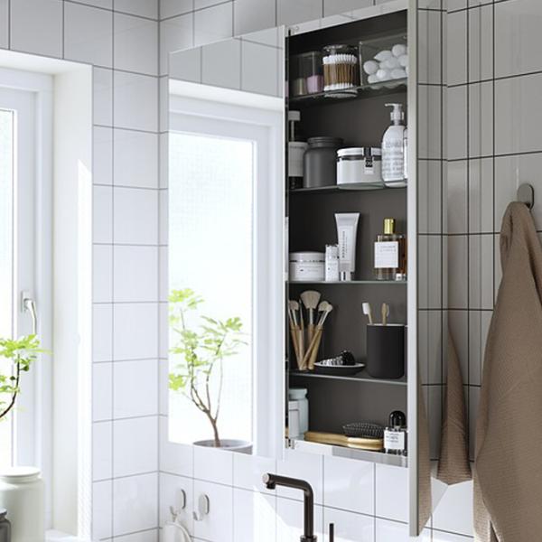Dulap cu oglindă Ikea Lettan 95 x 80 x 15 / Oglindă / Silver photo 4 Dulap cu oglindă Ikea Lettan 95 x 80 x 15 / Oglindă / Silver photo 4