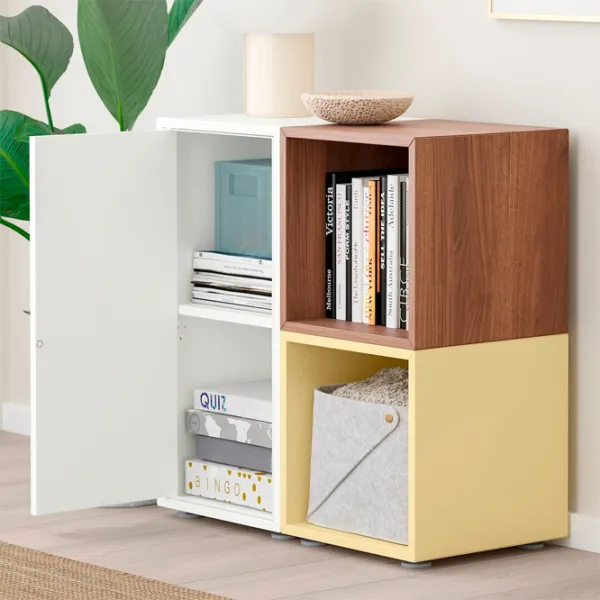 Comodă Ikea Eket 72 x 70 x 35 / MDF / Alb Nuc Galben deschis photo 5