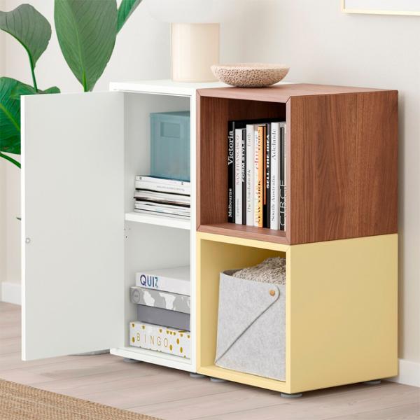 Comodă Ikea Eket 72 x 70 x 35 / MDF / Alb Nuc Galben deschis photo 5