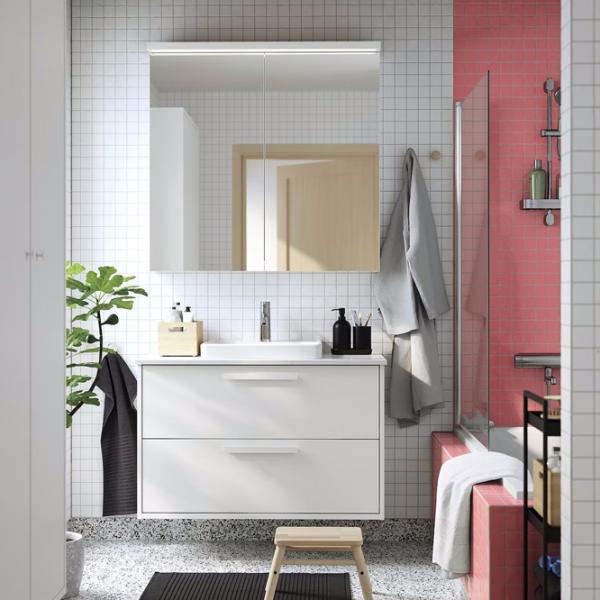 Dulap cu oglindă Ikea Lettan 95 x 100 x 15 / Oglindă / Silver photo 3 Dulap cu oglindă Ikea Lettan 95 x 100 x 15 / Oglindă / Silver photo 3