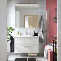 Dulap cu oglindă Ikea Lettan 95 x 100 x 15 / Oglindă / Silver photo 3