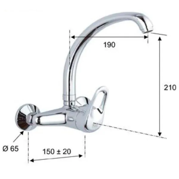 Baterie pentru bucătărie Remer KISS 43 Mono comandă / Pivotantă / Alamă / Inox photo 2 Baterie pentru bucătărie Remer KISS 43 Mono comandă / Pivotantă / Alamă / Inox photo 2