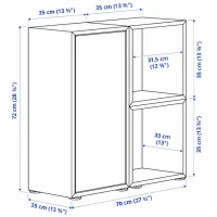 Комод Ikea Eket 72 x 70 x 35см / МДФ / Белый Дуб беленый Светло желтый photo 5