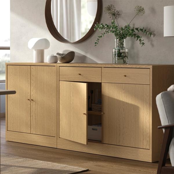 Comodă Ikea Tonstad 90 x 202.3 x 47 / MDF / Oak Veneer photo 3