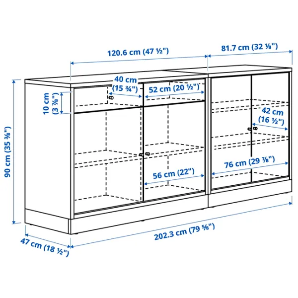 Comodă Ikea Tonstad 90 x 202.3 x 47 / MDF / Oak Veneer photo 5