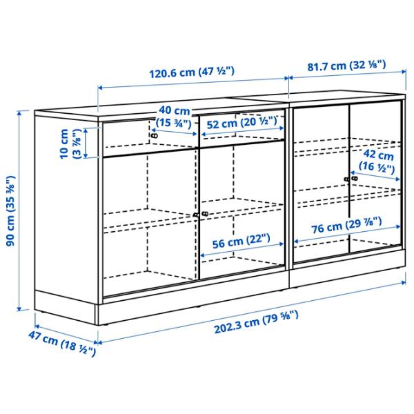 Comodă Ikea Tonstad 90 x 202.3 x 47 / MDF / Oak Veneer photo 5