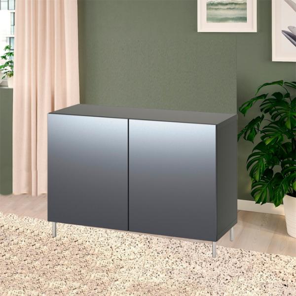 Comodă Ikea Besta 74 x 120 x 42 / MDF / Staniu închis photo 2
