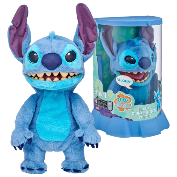 Jucărie interactivă Stitch Disney Real FX Chatty Stitch Puppet DIS102501 6+ / Blue photo 1