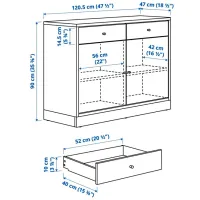 Comodă Ikea Tonstad 90 x 120.5 x 47 / MDF / Maro photo 6