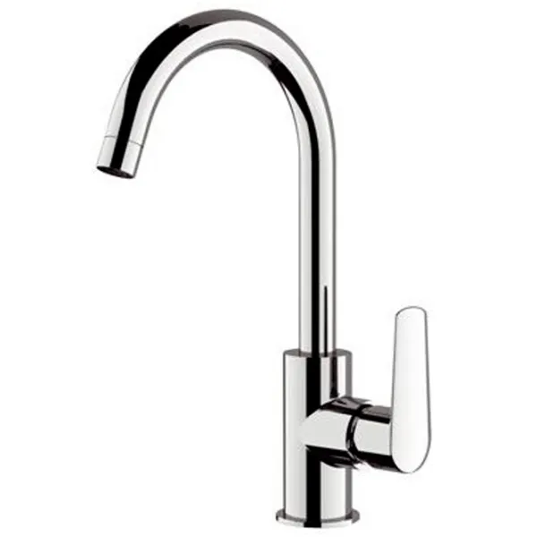 Baterie pentru bucătărie Remer V42B Mono comandă / Pivotantă / Alamă / Inox photo 1