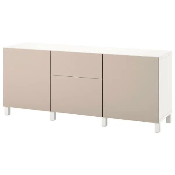 Comodă Ikea Besta/Lappviken/Stubbarp 74 x 180 x 42 / MDF / Sur deschi bej photo 1