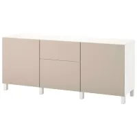Comodă Ikea Besta/Lappviken/Stubbarp 74 x 180 x 42 / MDF / Sur deschi bej