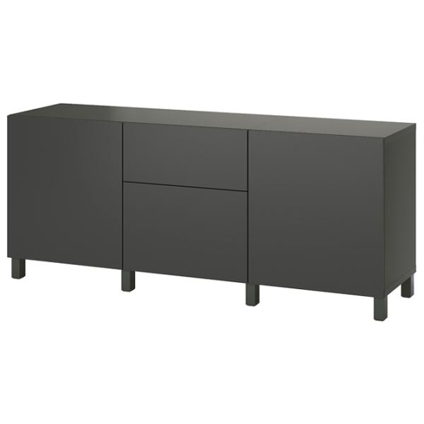 Comodă Ikea Besta/Lappviken/Stubbarp 74 x 180 x 42 / MDF / Sur închis photo 1
