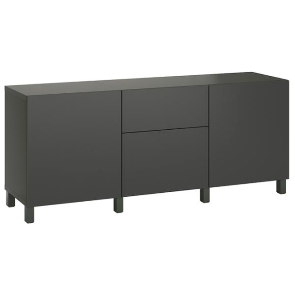 Comodă Ikea Besta/Lappviken/Stubbarp 74 x 180 x 42 / MDF / Sur închis photo 2