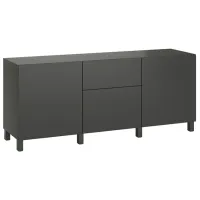 Комод Ikea Besta/Lappviken/Stubbarp 74 x 180 x 42см / МДФ / Темно серый photo 2