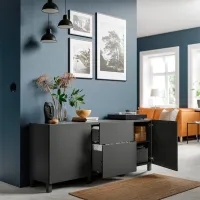 Комод Ikea Besta/Lappviken/Stubbarp 74 x 180 x 42см / МДФ / Темно серый photo 4
