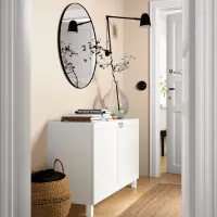 Comodă Ikea Besta/Hanviken/Stubbarp 74 x 120 x 42 / MDF / Alb photo 3