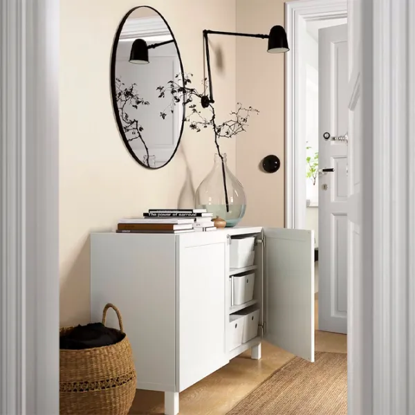 Comodă Ikea Besta/Hanviken/Stubbarp 74 x 120 x 42 / MDF / Alb photo 5