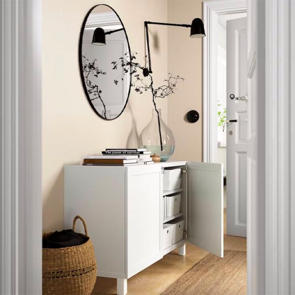 Comodă Ikea Besta/Hanviken/Stubbarp 74 x 120 x 42 / MDF / Alb photo 5