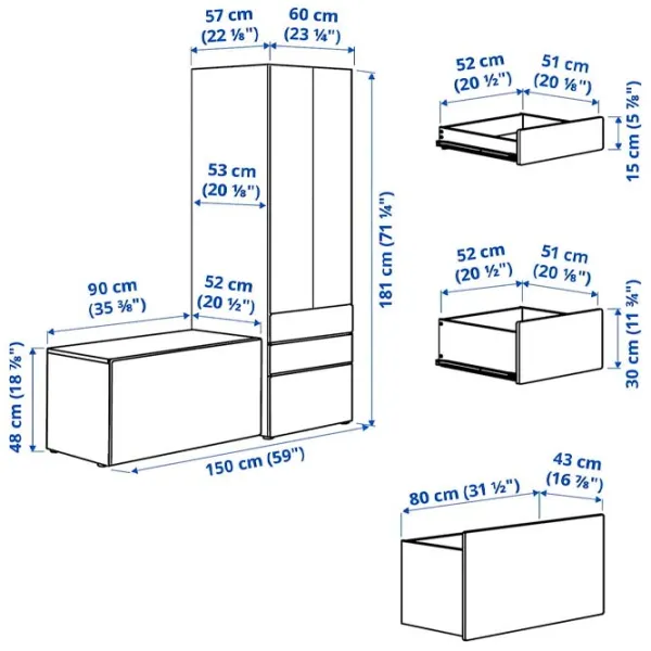 Living Ikea Smastad/Platsa Modulară / White photo 4 Living Ikea Smastad/Platsa Modulară / White photo 4