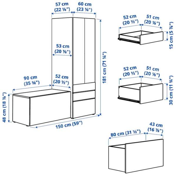 Living Ikea Smastad/Platsa Modulară / White photo 4 Living Ikea Smastad/Platsa Modulară / White photo 4