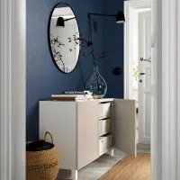 Comodă Ikea Besta/Lappviken/Stubbarp 74 x 120 x 42 / MDF / Sur deschi bej photo 3