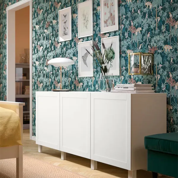 Comodă Ikea Besta/Smeviken/Kabbarp 74 x 180 x 42 / MDF / Alb photo 5