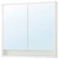 Шкаф с зеркалом Ikea Faxalven 95 x 100 x 15см / Зеркало / White