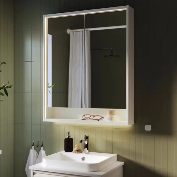 Dulap cu oglindă Ikea Faxalven 95 x 100 x 15 / Oglindă / White photo 3 Dulap cu oglindă Ikea Faxalven 95 x 100 x 15 / Oglindă / White photo 3