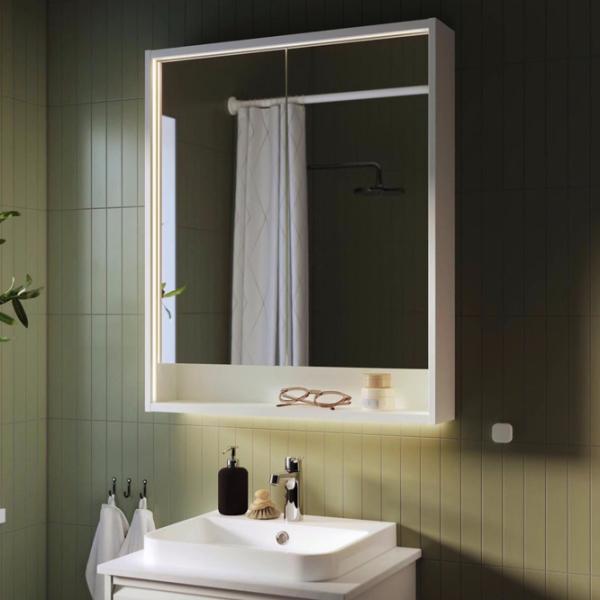 Dulap cu oglindă Ikea Faxalven 95 x 100 x 15 / Oglindă / White photo 3 Dulap cu oglindă Ikea Faxalven 95 x 100 x 15 / Oglindă / White photo 3