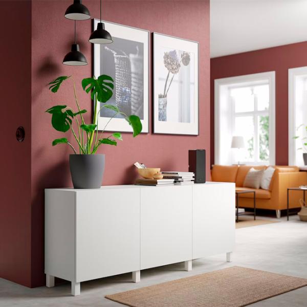 Comodă Ikea Besta/Lappviken/Stubbarp 74 x 180 x 42 / MDF / Alb photo 2