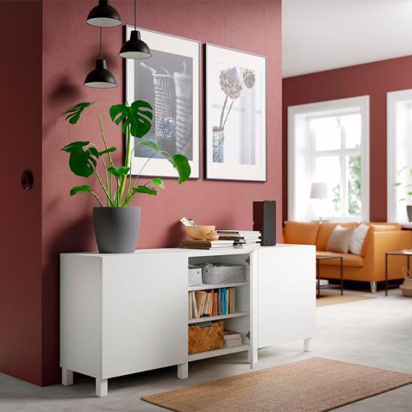 Comodă Ikea Besta/Lappviken/Stubbarp 74 x 180 x 42 / MDF / Alb photo 3
