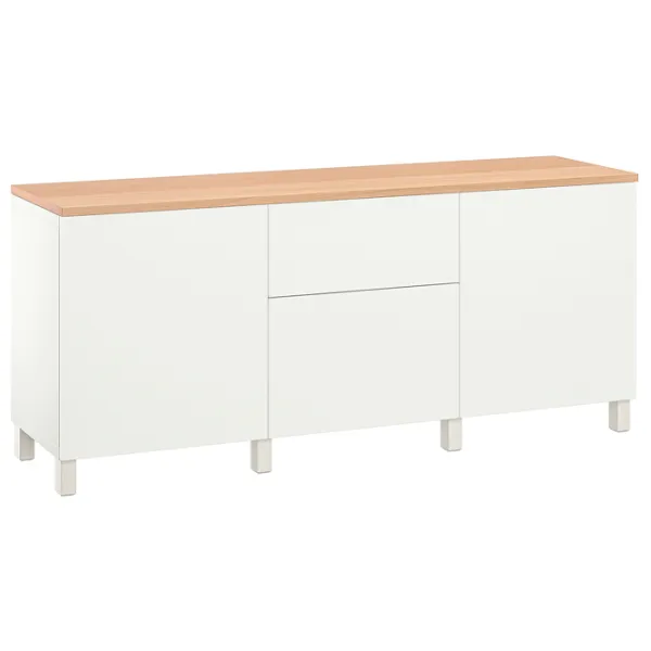 Comodă Ikea Besta/Lappviken/Stubbarp 76 x 180 x 42 / MDF / Alb photo 2