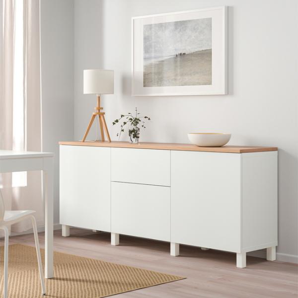 Comodă Ikea Besta/Lappviken/Stubbarp 76 x 180 x 42 / MDF / Alb photo 3